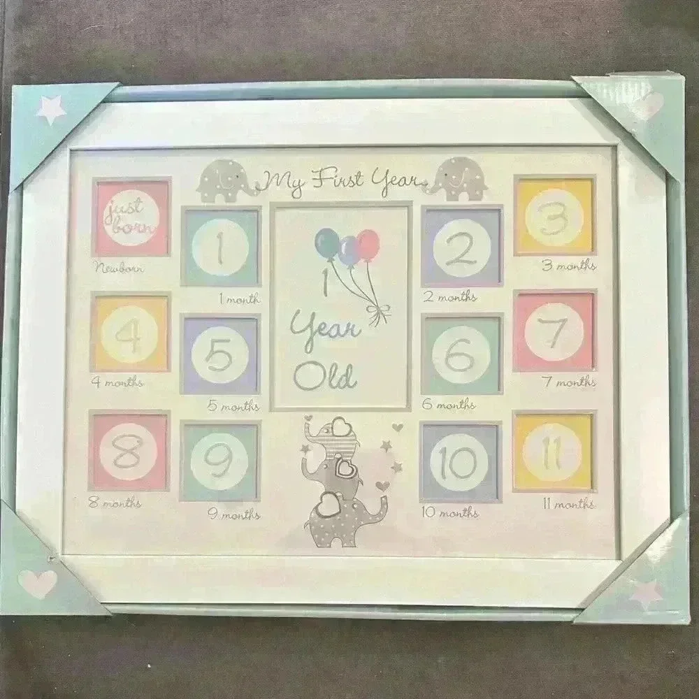Baby’s First Year Milestone Photo Frame - Concepts Kids - Picture 1 of 5